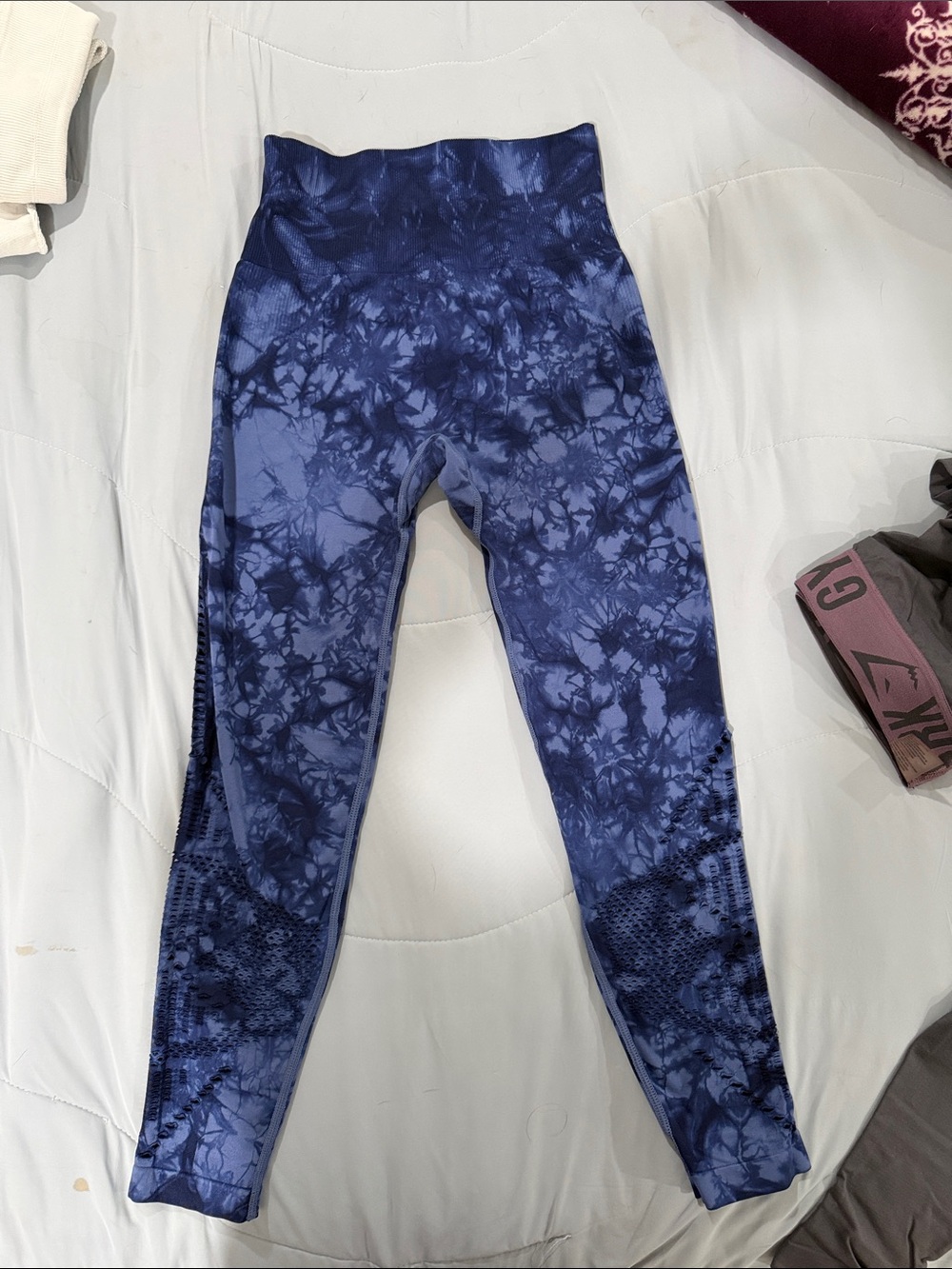 PINK Victoria's Secret Blue Tie-Dye High-Waist Leggings
